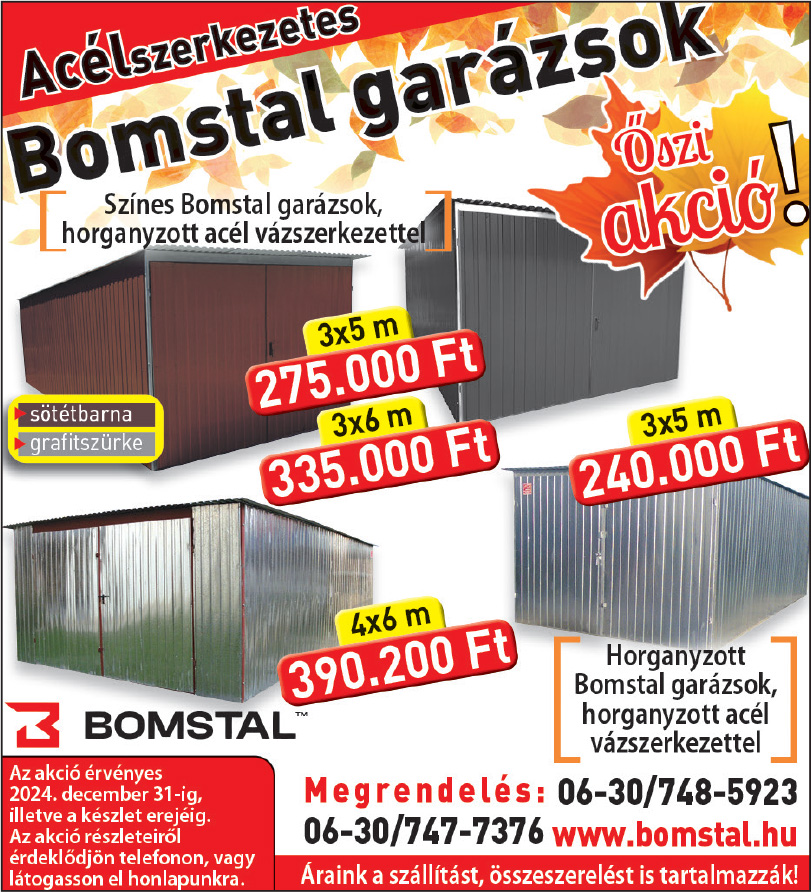 Bomstal garázs